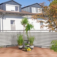 Balkonblende Sichtschutz Windschutz Tennisblende Balkonverkleidung PE Gewebe