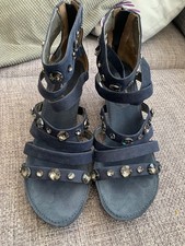 ara Sandalen, Leder, blau, Gr