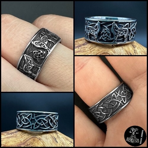 Ring wölfe valknut - ring,