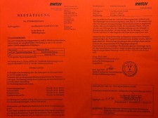 ABE MHW Fifft Weiße Rückleuchten Papierform  für Mercedes W201 190er Baby Benz