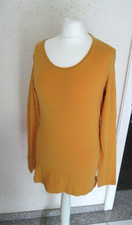 shirtkleid minikleid longsleeve long shirt langarm curry senf gelb M 40-42 baumw