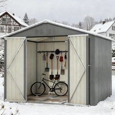 Metall Geräteschuppen Gerätehaus Gartenhaus Satteldach incl. Fundament