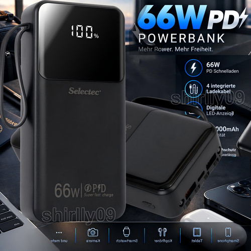 50000mah power bank 66w - power, usb
