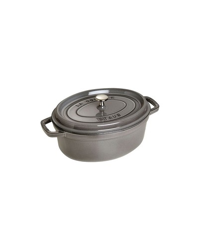 Staub cocotte oval - staub, graphitgrau