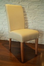 Creme Echtleder Stuhl Echtes