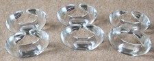 Sechs Serviettenringe Serviettenhalter Glas je ~ 90-100 Gramm