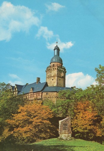 Ansichtskarte burg falkenstein - ansichtskarte,