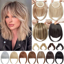 Clip in Bangs Luft Pony Wie Echthaar Hair Extensions Franse Haarteil Glatt DE