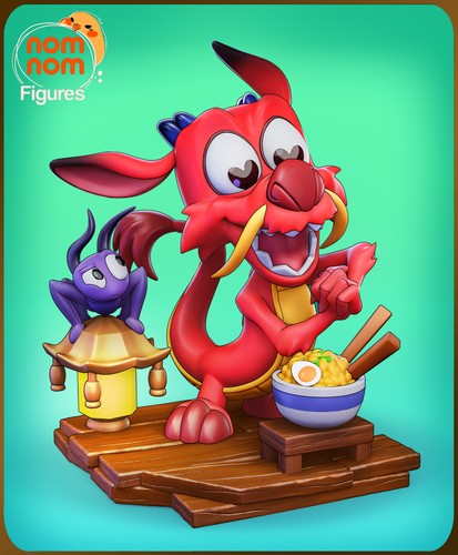 Chibi mushu mulan fan - mushu,