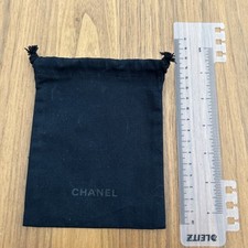 Chanel Tüte 100% Original Stoff Schwarz Edel Schminktasche Luxus Beutel Kosmetik