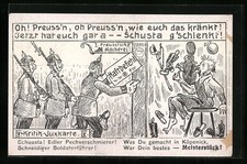 AK Hauptmann von Köpenick, Soldaten mit Haftbefehl gegen den Schuster 