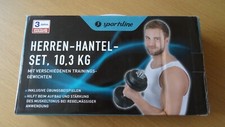 Herren Hantel Set 10,3 Kg Hantelscheiben Gusseisen Hantelstange verchromt / NEU!