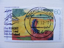Briefmarke Motiv Kunst Gemälde Malerei Franz Marc Pferd Deutsche Bundespost 1992