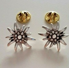 2Edelweiss Edelweiß Anstecker Anstecknadel Brosche Trachten Oktoberfest Bayern