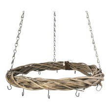 Rattankranz 41cm Naturkranz Deckenkranz Hängekranz Küchenkrone Advent Natur