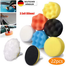22-Tlg Polierschwamm Polierpads Set Polierscheibe 80mm Auto Polierpad Polierset