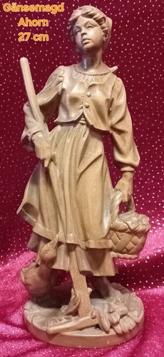 Holzfigur gänsemagd mit - "gänsemagd,