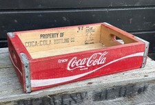 ORIG COCA COLA GETRÄNKEKISTE USA VINTAGE HOLZKISTE ANTIK REKLAME US DINER COKE