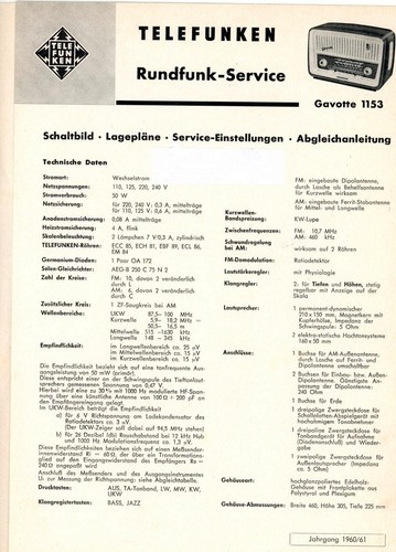 Telefunken service manual - telefunken,