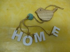 Deko, HOME mit Vogel aus Holz,