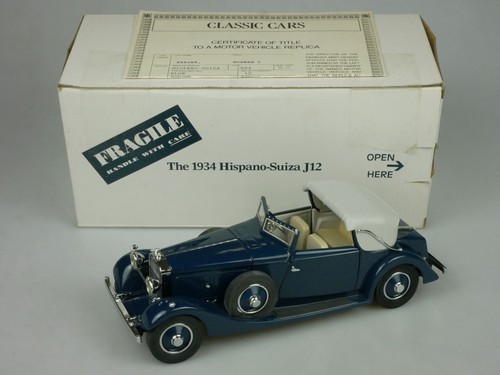 Danbury mint 1934 hispano - danbury,
