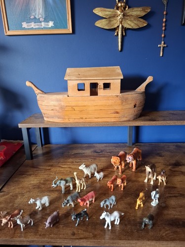 Vintage arche noah aus holz - vintage,