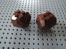 Lego 2 x Felsen Stein Brocken