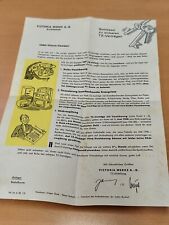 Victoria Werke TZ Verträge mofa moped motorrad  prospekt brochure K