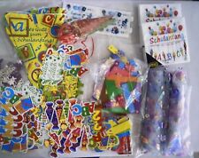 Konvolut Deko Einschulung Tischband Girlande Servietten Tischdecke Streudeko