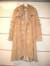 18. AUG WILDLEDER IMITÄT PELZ MANTEL GR. L  BEIGE