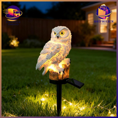 Solarlampe eule gartenfiguren - solarlampe,