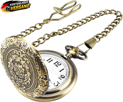 Vintage taschenuhr mit kette - mit,