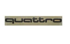 Original Audi quattro Schriftzug Logo Emblem schwarz dark chrom matt 31 x 2,8 cm