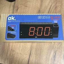 OK. OCR 161-PR Projektions-Uhrenradio, FM, AM, FM, Schwarz