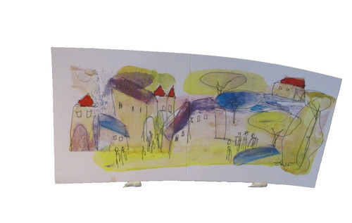 Zeichnung landschaft italien - zeichnung,