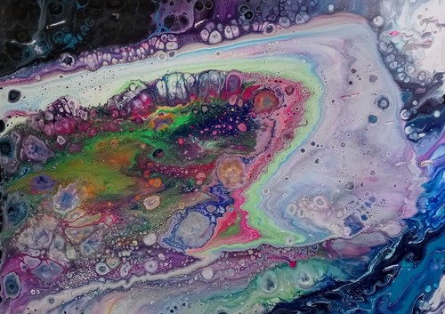 Farben des werdens acrylbild - farben,