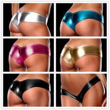 Sexy Gogo Höschen String Slip Pants Panty Shorts metallic große Größen bis 6XL