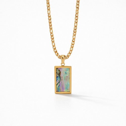 Malachit halskette gold - malachit,