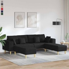 Stoffsofa mit Kissen Relaxsofa Polstersofa Wohnzimmer Sofa Loungesessel Stoff