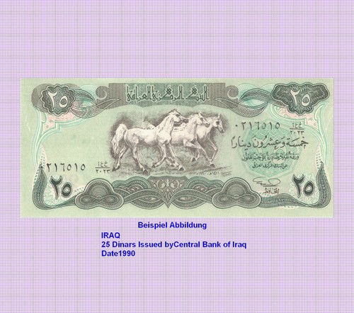 Irak iraq dinars 1990 unc - 25,