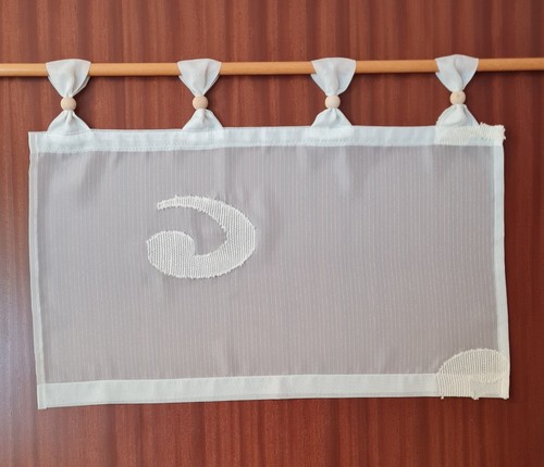 Scheibengardine creme mit
