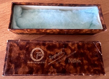 Vintage- Schmuckschatulle, Braun, innen Watte 12x4x3cm or. 50er Jahre aus Dülken