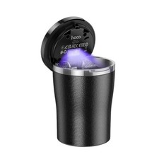 HOCO Autoaschenbecher Aschenbecher mit Deckel LED Beleuchtung Auto KFZ Keramik