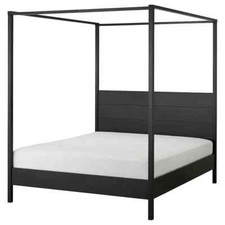 Himmelbettgestell ikea YTTERVÄG 160x200 mit Matratze und Lattenrost