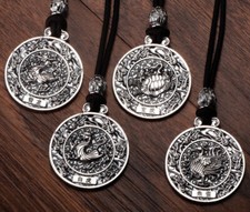 B21 Anhänger 4 Tiere des Feng Shui Tiger Drache Phönix Schildkröte Silber 990