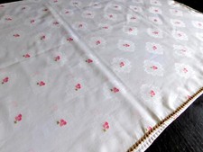 DAMAST TISCHDECKE 165X125 MIT BROKATBORTE LANDHAUS STIL