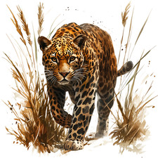 Car Sticker 18x18 cm | Leopard