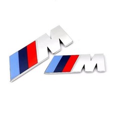 2x BMW M Emblem Logo