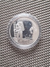 NIUE. 1992, 5 Dollars, Silver -  First Moon Landing, Neil Armstrong