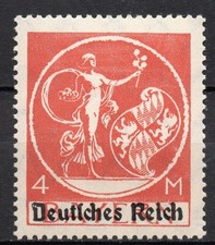 Deutsches Reich 135 I PF XIII Bayern Abschied 1920 mit Plattenfehler postfrisch